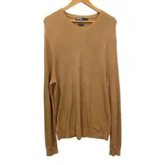 POLO ラルフローレン　Vネックニット　ベージュ　古着　ヴィンテージ