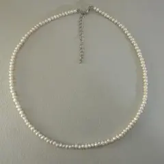 淡水ベビーパールネックレス　39+5cm延長アジャスターつき　DIY品