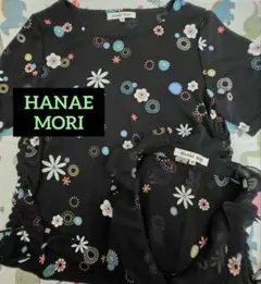 HANAE MORI 花柄 半袖 Tシャツ ブラウス Lサイズ リメイク Mのサムネイル