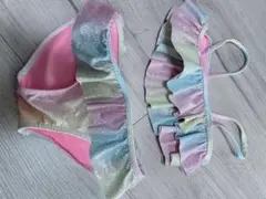 H&M フリル付き水着 98/104