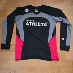 ATHLETA 長袖プラクティスシャツ ブラック レッド Mサイズのサムネイル