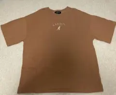 【KANGOL】　半袖オーバーロゴTシャツ　ブラウン