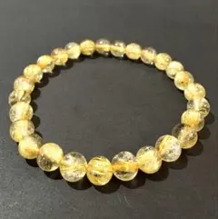シトリン × ギベオン隕石3粒仕様 ブラジル産 金運・成功運 内径17cm 