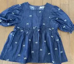 ✨️branshes✨️リボン柄刺繍チュニック 130 秋