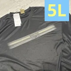 新品HANG TEN 長袖カットソー 黒 5L サラサラ生地　ロンt 足形大きめのサムネイル