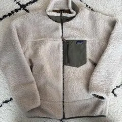 patagonia フリースジャケット XXL クリーム/オリーブ