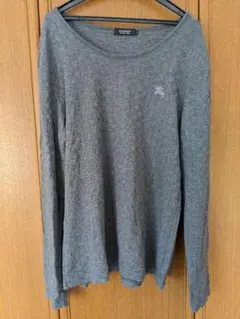 バーバリーブラックレーベル　長袖Tシャツ　灰色　3 Lサイズ BURBERRY