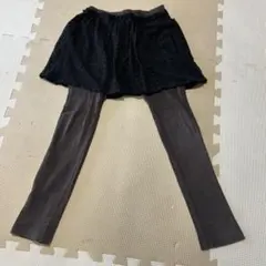 レギンス付きスカート 130 黒