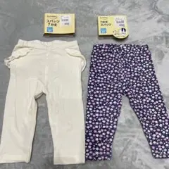 新品！7分丈スパッツ　レギンス　80 2枚