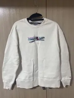 TOMMY JEANS ホワイトクルーネックスウェット