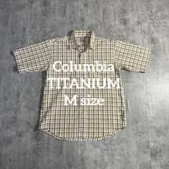 Columbia TITANIUM半袖チェック黄色アウトドアMサイズ コロンビアのサムネイル