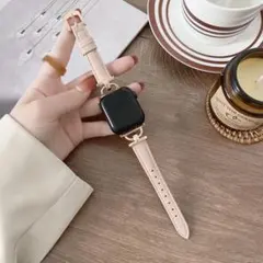 Apple　Watch　レザーバンド　ライトピンク　ゴールド