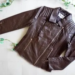 新品✳︎茶Lサイズ✳︎ライダースジャケット