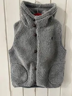 Gymphlex フード付きグレーのベスト　155