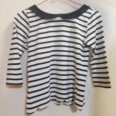 earth music&ecology ボーダー カットソー トップス 7分丈