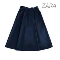 ZARA ネイビー フレアスカート S