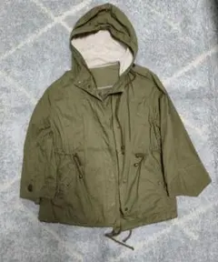 カーキ色フード付モッズコート