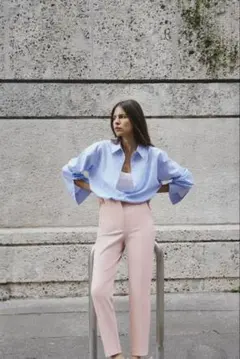 ZARAハイウエストパンツ ピンク