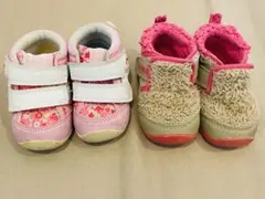 ピンク 花柄 ベビーシューズ 12センチ　12.5センチ