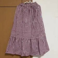 ギンガムチェック フレアスカート