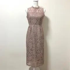 日本製　Aimer エメ　ドレス　ロング　ワンピース　春　レース　ピンク