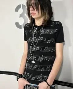 music ポロシャツ　　swag y2k sk8 nettspend