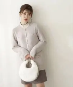 PROPORTION BODY DRESSING ツイード ニットカーディガン