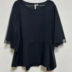未使用　HK WORKS LONDON 半袖トップスネックレス付き☆LLサイズのサムネイル