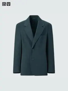 新品 ユニクロ U ジャージーテーラードジャケット ダークグリーン S