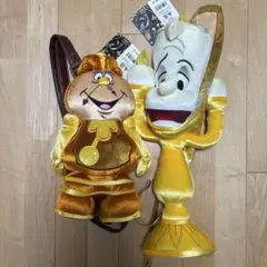 タグ付き ディズニー 美女と野獣 ぬいぐるみ コグスワース ルミエール 