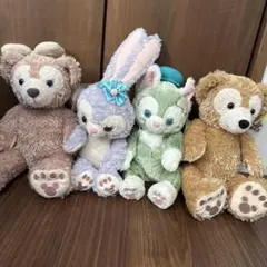 【未使用】ダッフィー&フレンズ　ぬいぐるみ4体セット　タグ付き