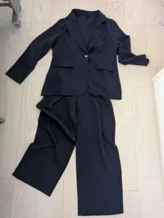 ネイビー パンツセットアップ
