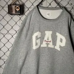 GAP ギャップ プルオーバー スウェット アーチロゴ グレー L程
