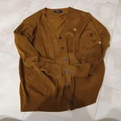 POLO BCS ポロ ウォッシャブルカーディガン キャメルブラウン L