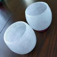 R ガラス製 丸型グラス 2個セット