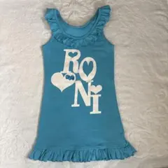RONI ノースリーブ タンクトップ フリル ブルーのサムネイル
