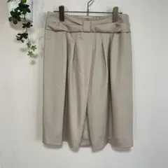 ローズティアラ　膝丈スカート　ウエストリボンデザイン　大きいサイズ　42