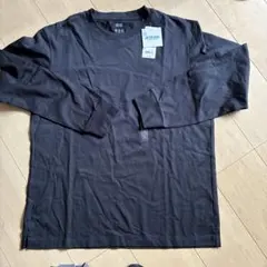 UNIQLO AIRism ブラック 長袖 Tシャツ L