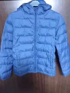 ユニクロ　ネイビー フード付き中綿コート 100cm