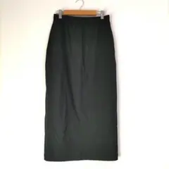 〈ユニクロ〉ロングスカート　タイト　黒　ストレッチ　速乾　L