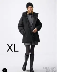 GU ジーユー　ウォームパデッドステッチレスコート