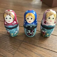 マトリョーシカ小物入れ3個セット