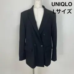 UNIQLO 2wayストレッチダブルジャケット ブラック L ユニクロ