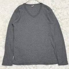 00s EDWIN 長袖カットソー Y2K サーマル Lサイズ グレー