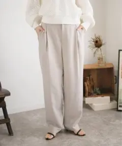 IENA ワイドパンツ　スラックス　ベージュ