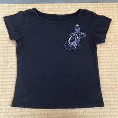 チャコット 黒 半袖Tシャツ 刺繍デザイン 150サイズ