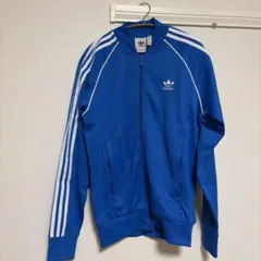 adidas トラックジャケット青