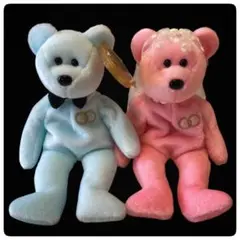 ビーニーベイビーズ　ウェディングテディベア　Mr & Mrs カラー2体セット