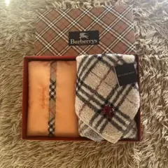 バーバリー　タオルハンカチ　テッシュケースセット　新品未使用
