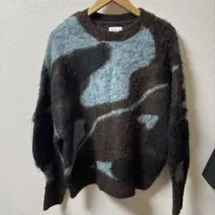 未使用品　Ungrid アングリッド シャギージャガードニット　ブラウン